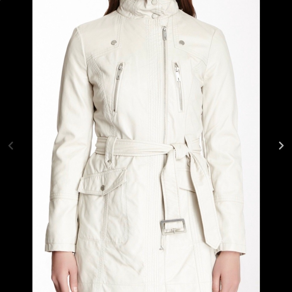 Faux Leather Coat